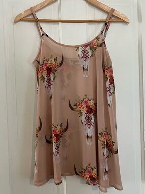 Show Me Your MuMu Women's Size Small Trapeze Mini Dress Pink Floral Western